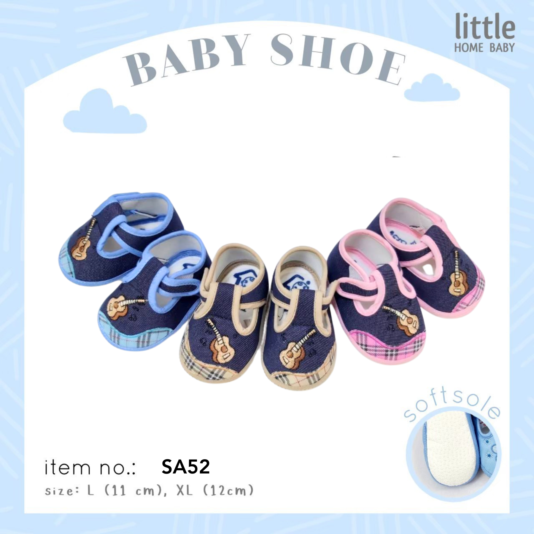Baby Shoe - soft sole - size L-XL - Little Home Baby