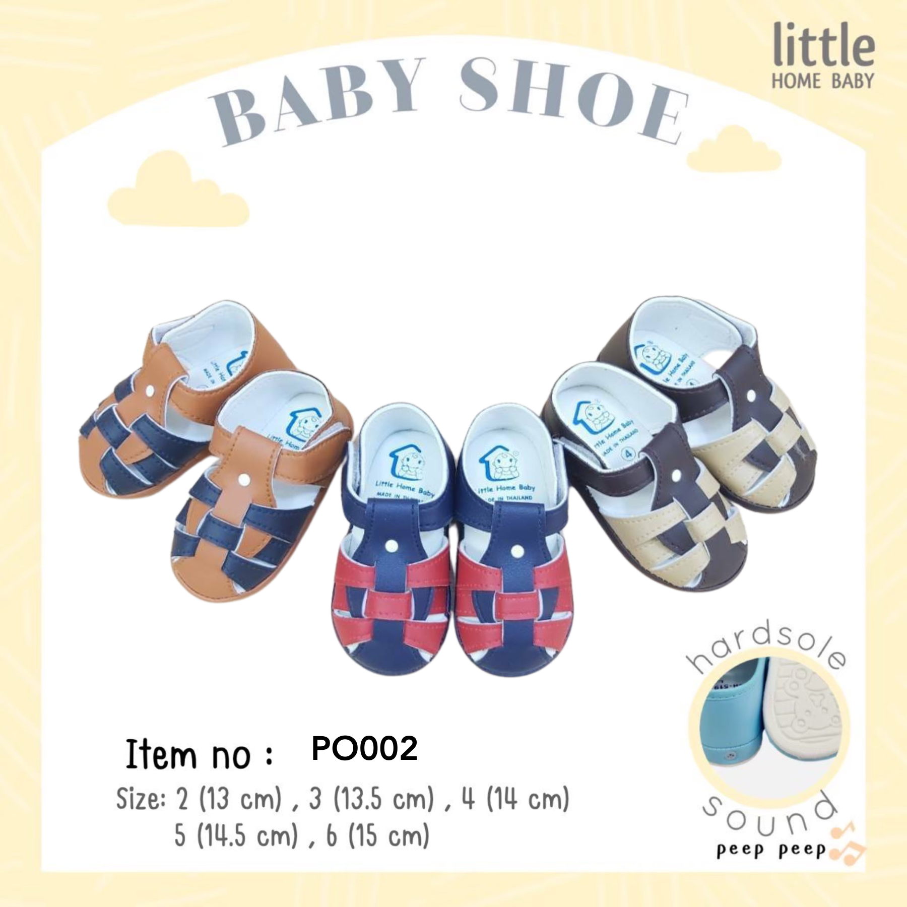 Baby Shoe with Sound - size 2-6 - Little Home Baby