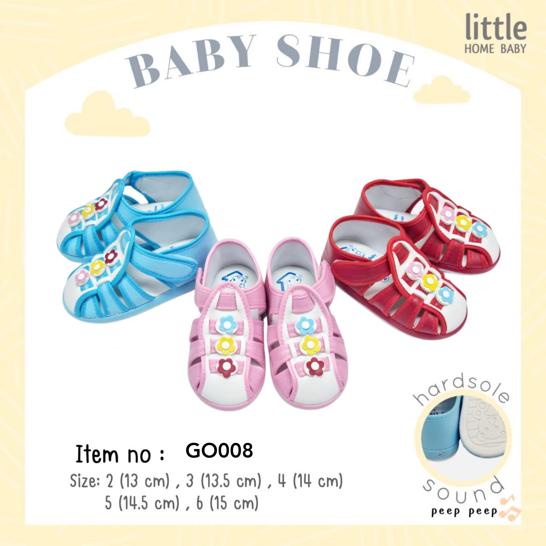 Baby Shoe with Sound - size 2-6 - Little Home Baby