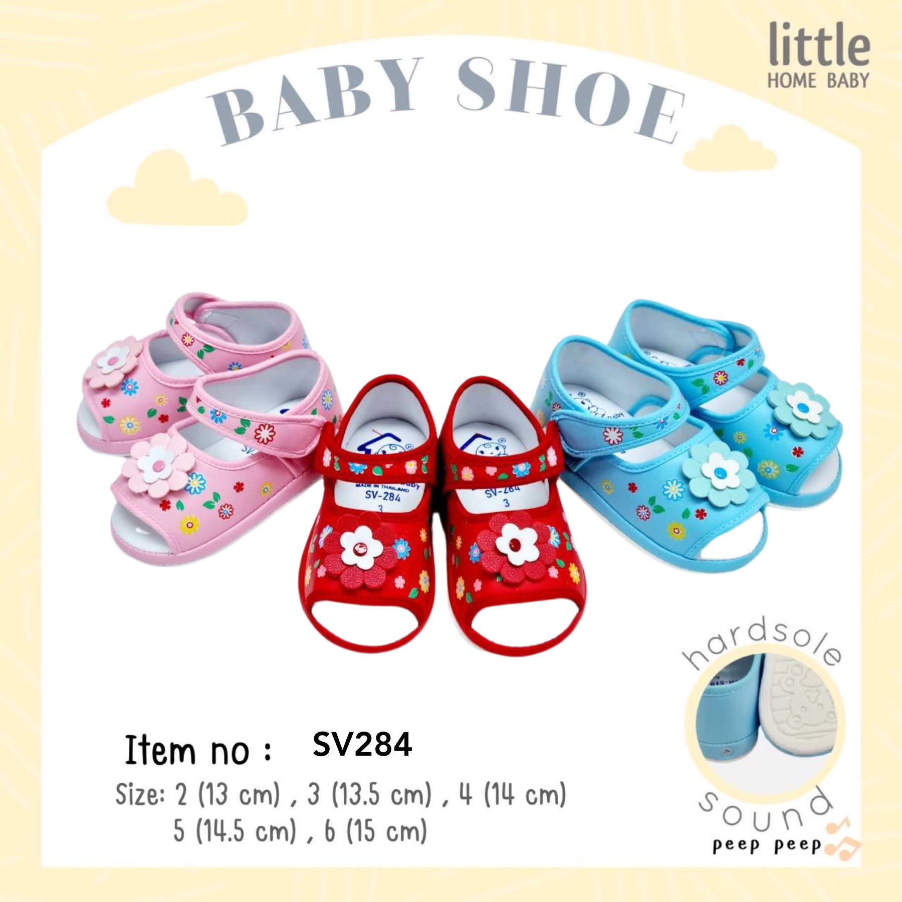 Baby Shoe with Sound - size 2-6 - Little Home Baby