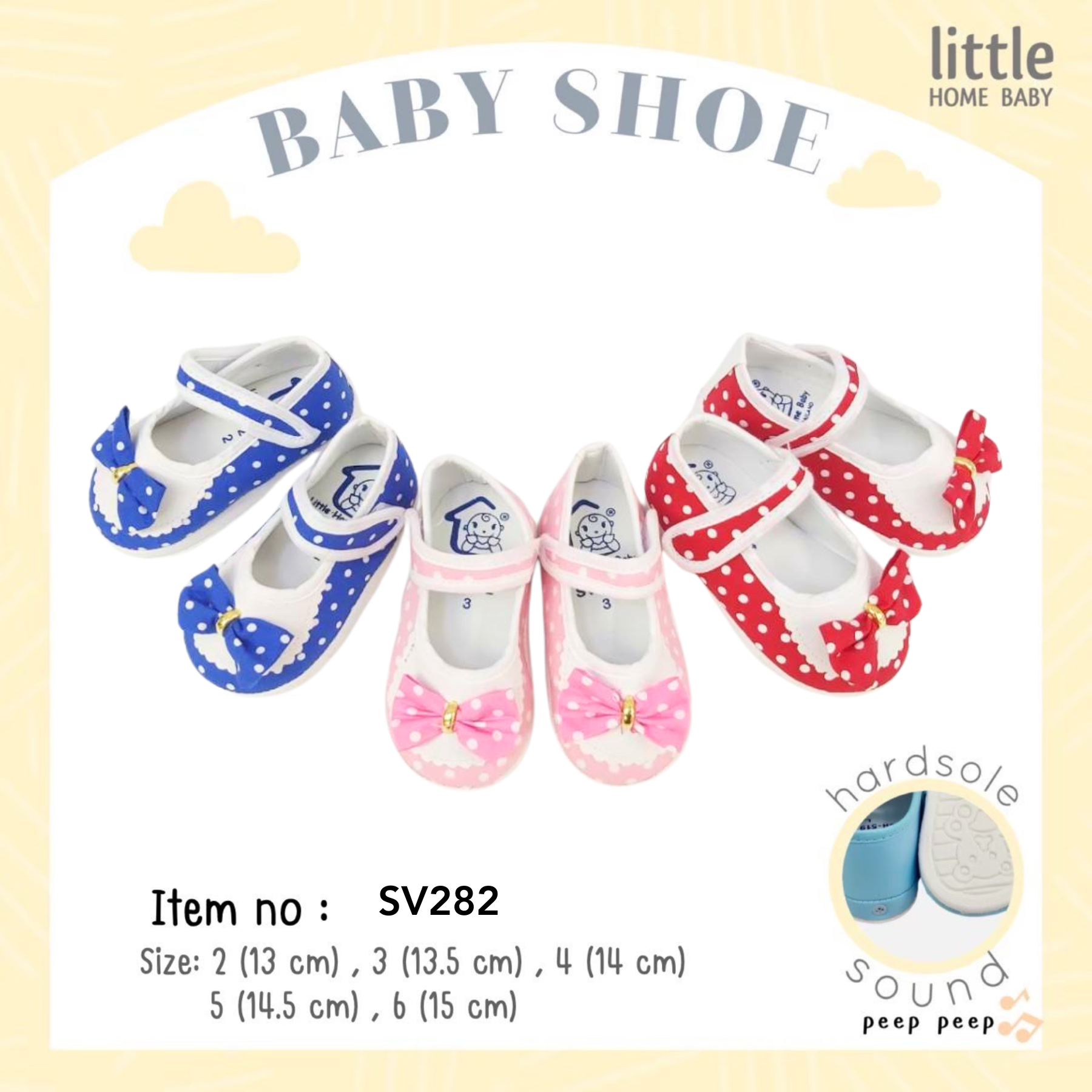 Baby Shoe with Sound - size 2-6 - Little Home Baby