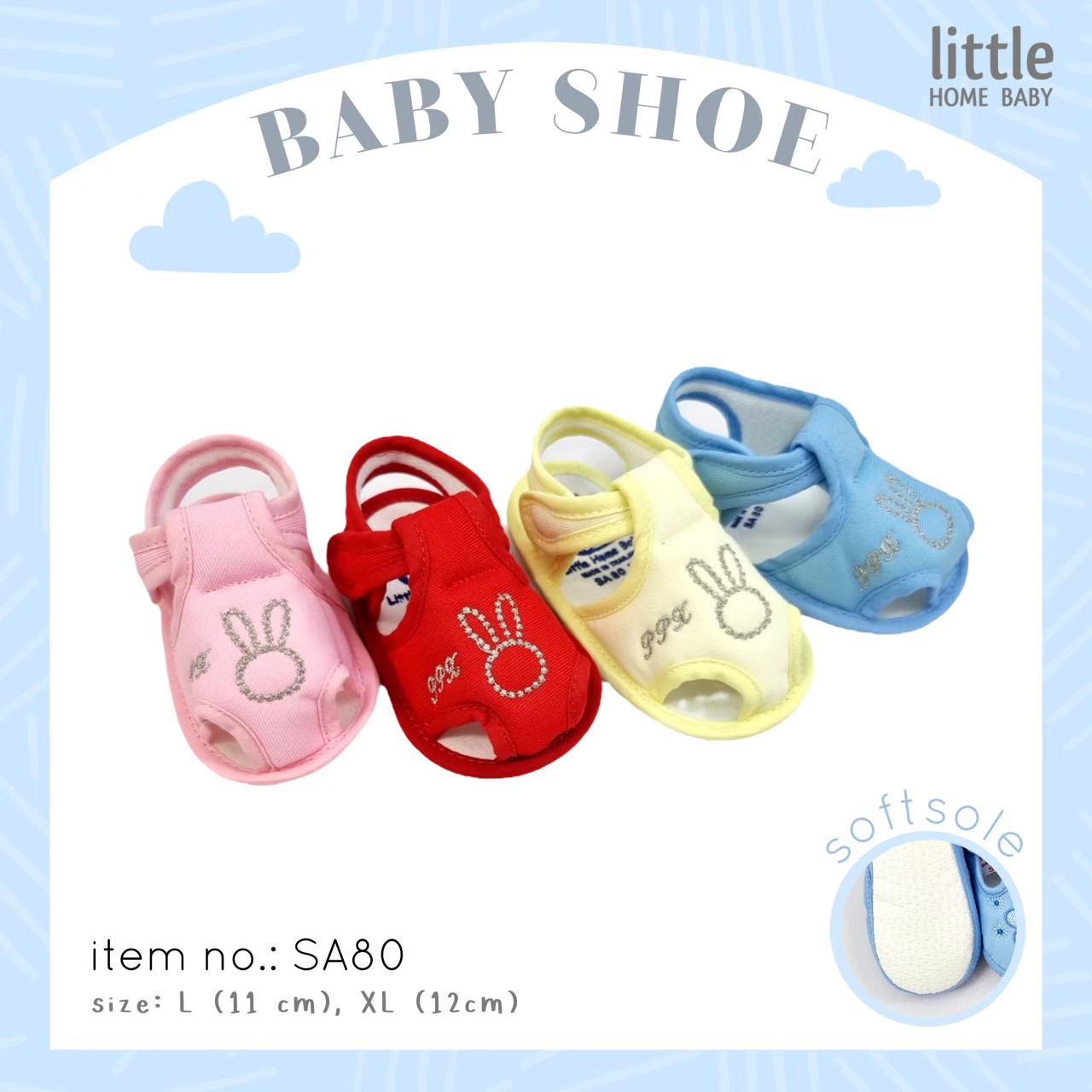 Baby Shoe - soft sole - size L-XL - Little Home Baby