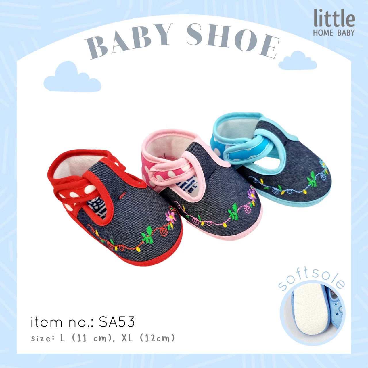 Baby Shoe - soft sole - size L-XL - Little Home Baby
