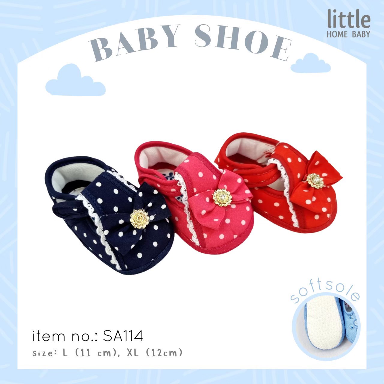 Baby Shoe - soft sole - size L-XL - Little Home Baby