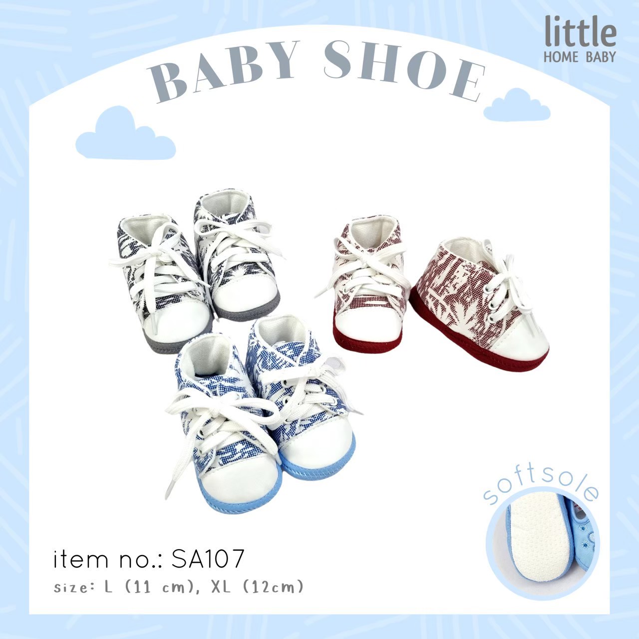 Baby Shoe - soft sole - size L-XL - Little Home Baby
