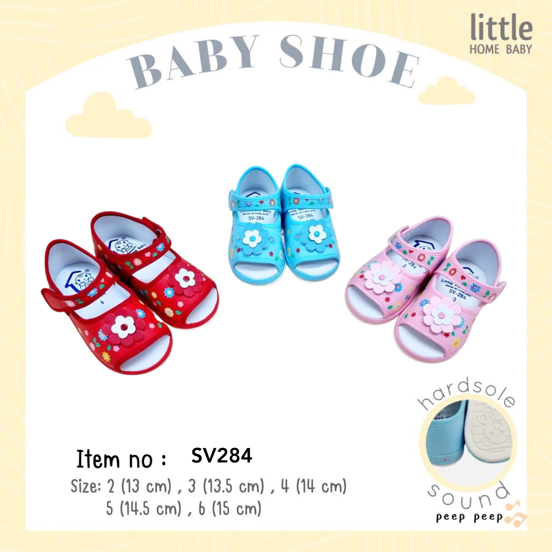 Baby Shoe with Sound - size 2-6 - Little Home Baby