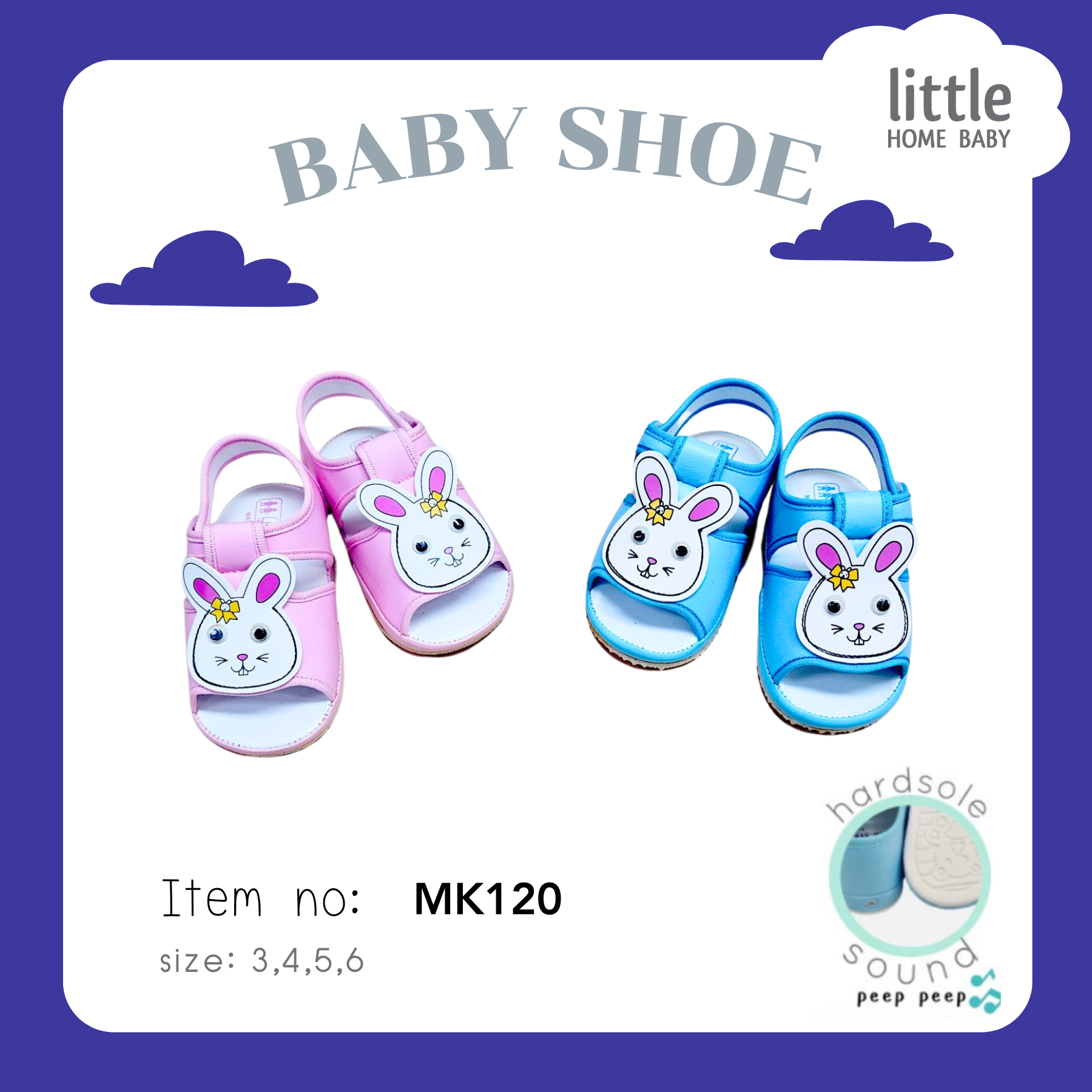 รองเท้าเด็ก มีเสียง ไซส์ 3-6 - Little Home Baby