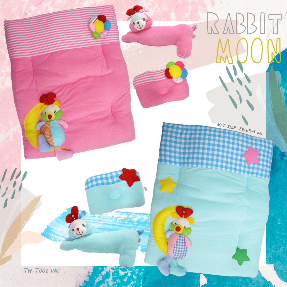 Baby Bed set - Rabbit Moon